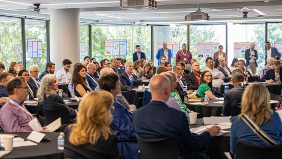 A crowd of attendees at the CIRCAD Climate Risk & Resilience symposium.