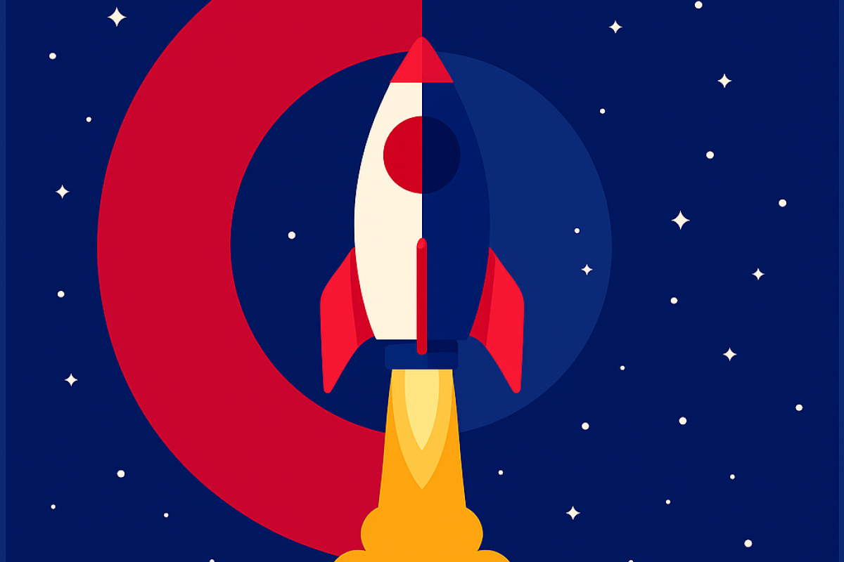 Rocket superimposed on the CIRCAD logo
